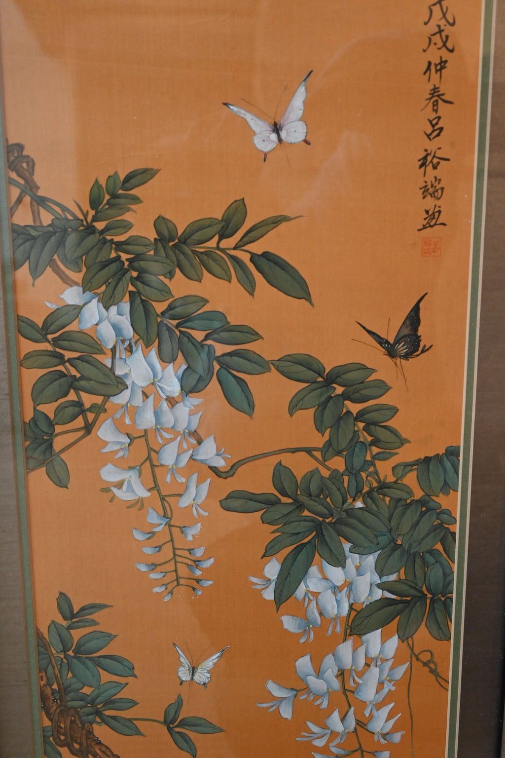 Framed Chinese Silk Panel Paintings