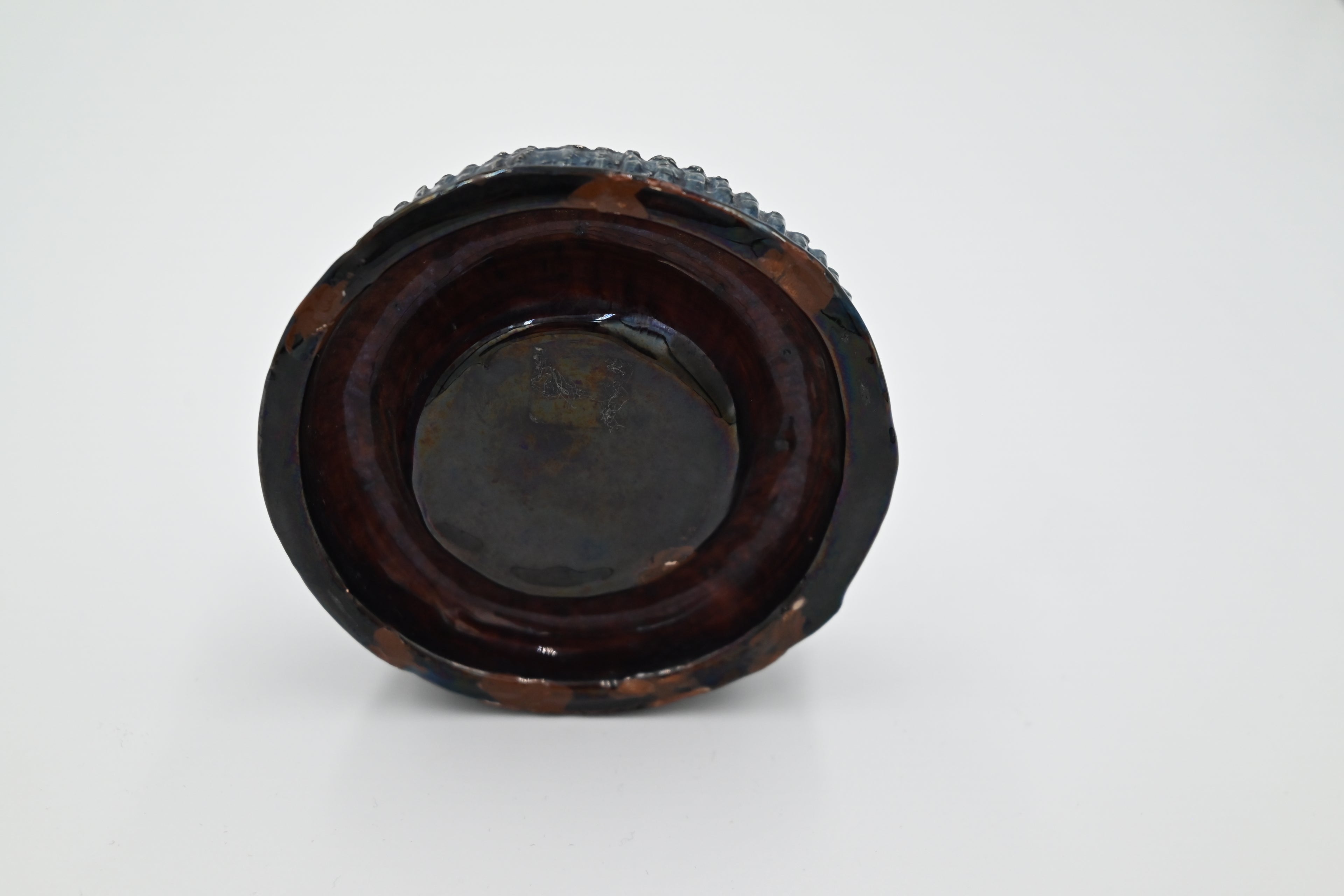 Vintage Aztec-Inspired Mini Ceramic Ashtray