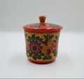 Vintage Russian Hand‑Painted Folk Art Salt Cellar