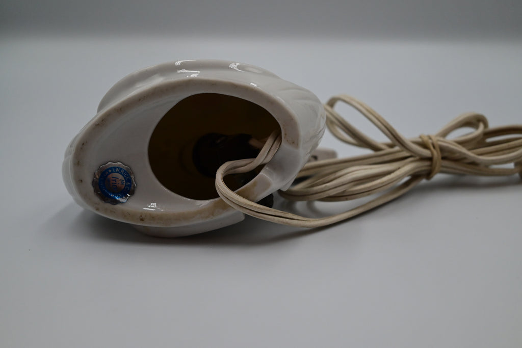 Vintage I.W. Rice & Co. Porcelain Snail Light Night (Fully Functioning)