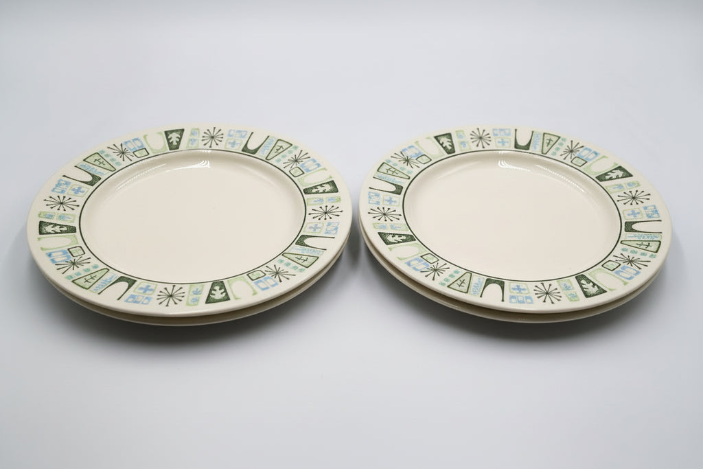 Atomic Leaf Burst Dessert Plate Taylor Smith MCM Classic