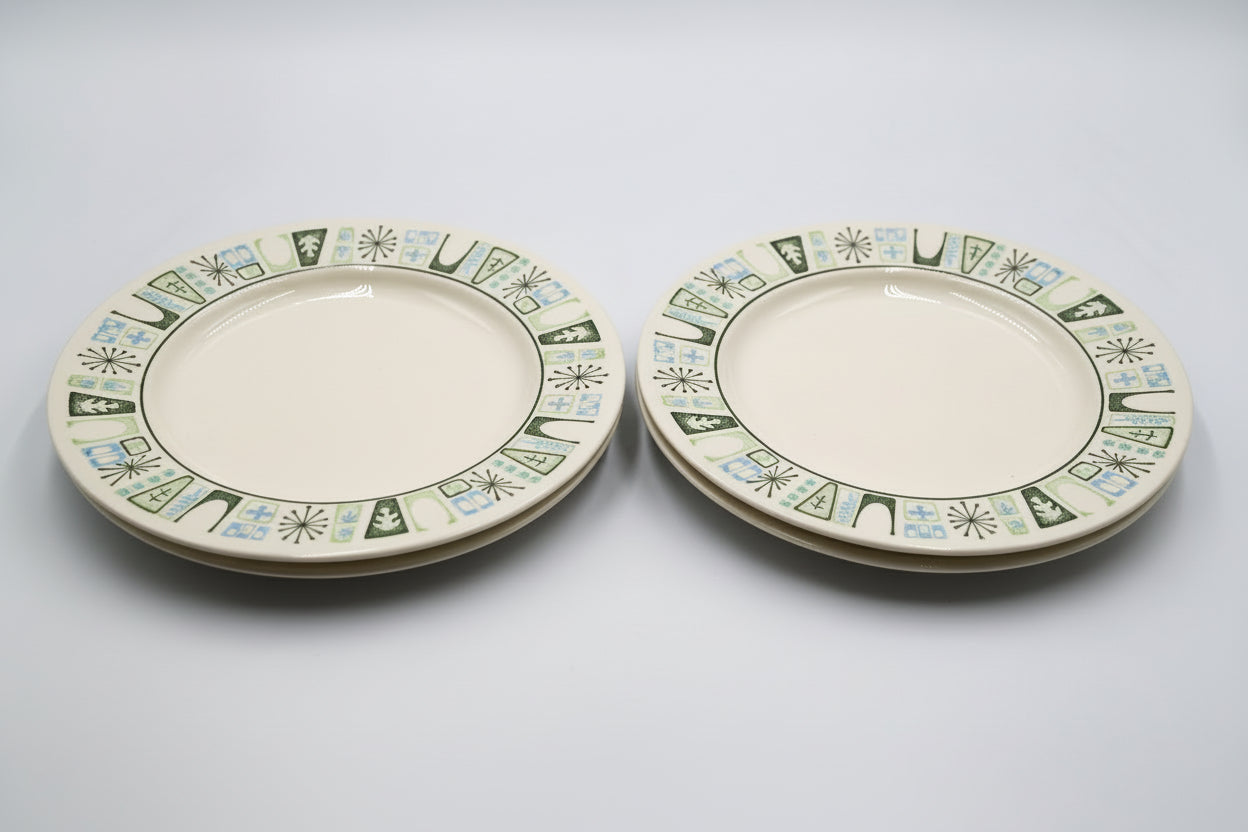 Atomic Leaf Burst Dessert Plate Taylor Smith MCM Classic