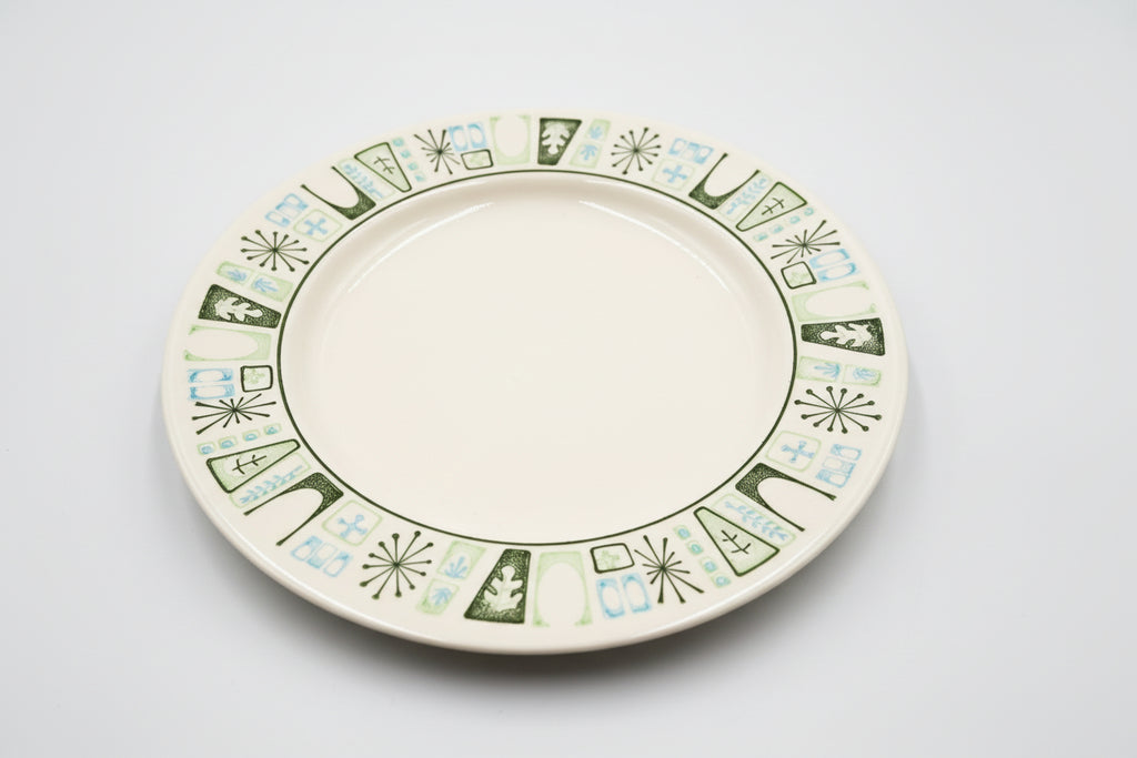 Atomic Leaf Burst Dessert Plate Taylor Smith MCM Classic