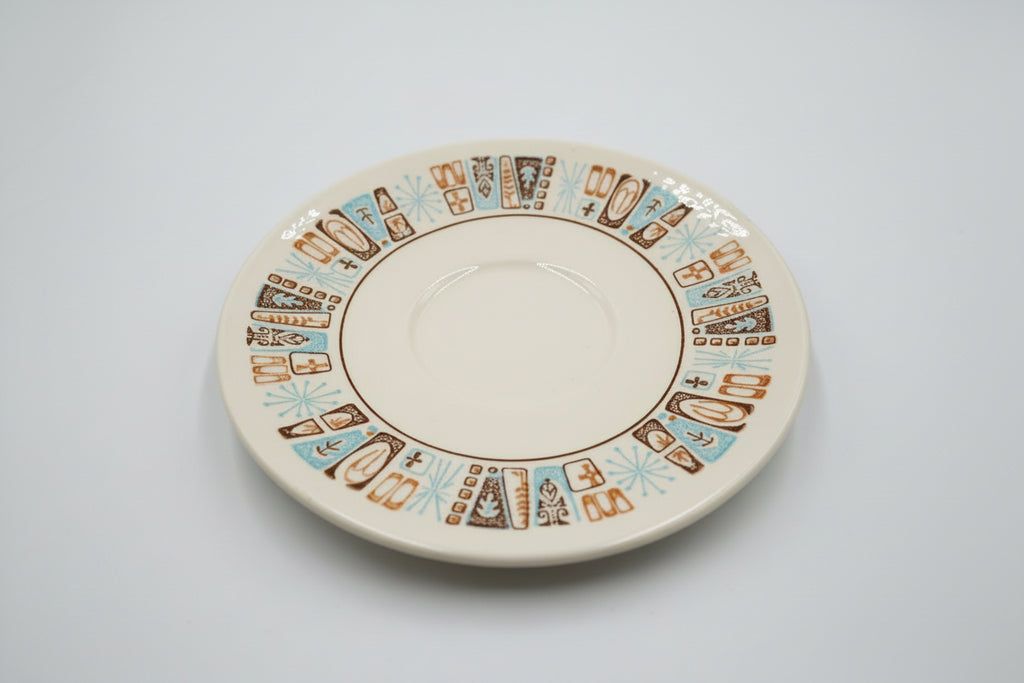 Vintage Atomic-era Ember Burst Taylor Smith Saucers