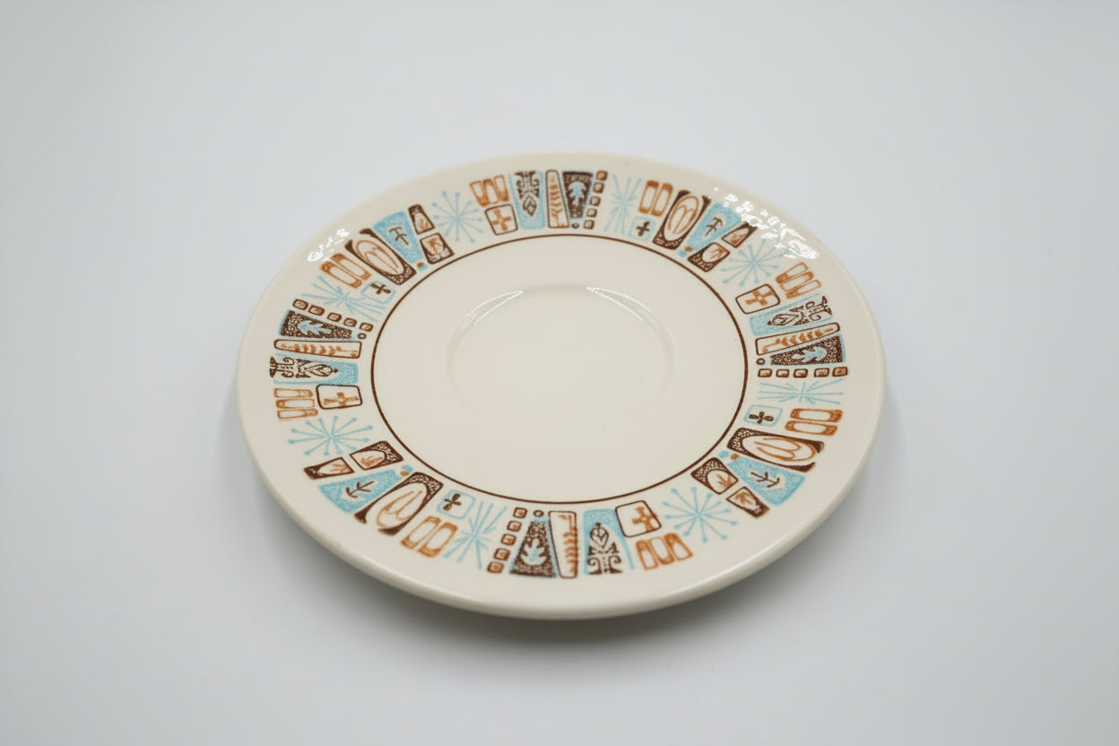 Vintage Atomic-era Ember Burst Taylor Smith Saucers
