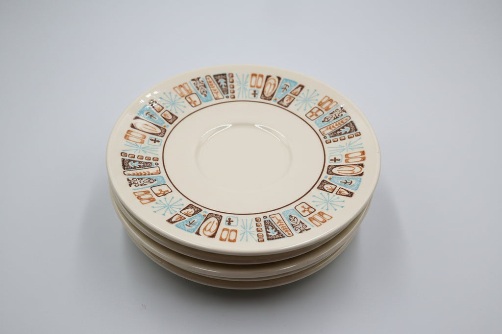 Vintage Atomic-era Ember Burst Taylor Smith Saucers