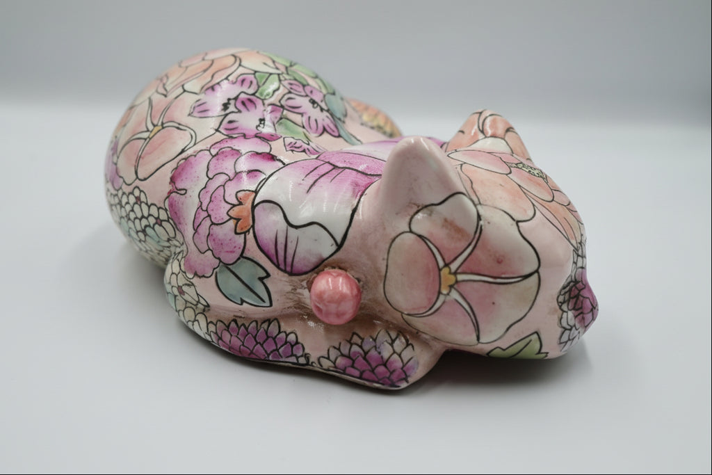 Ceramic Lotus-Faced Sleeping Cat
