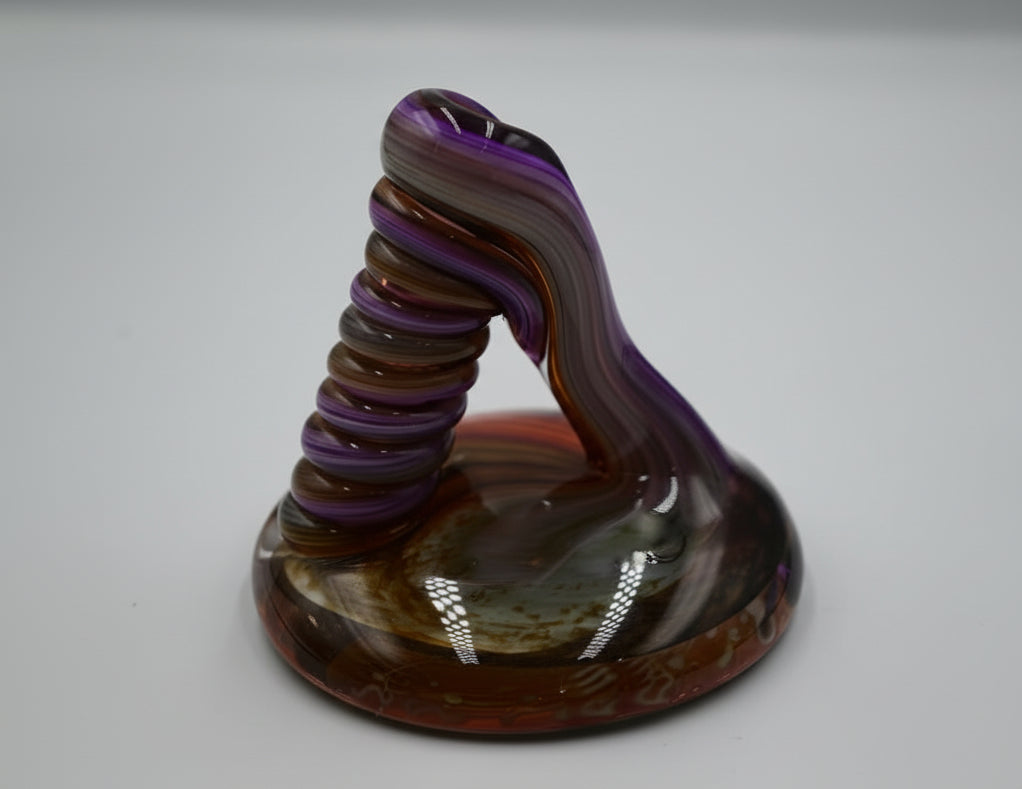 Vintage Studio Art Glass Swirled Sculptural Ribbon