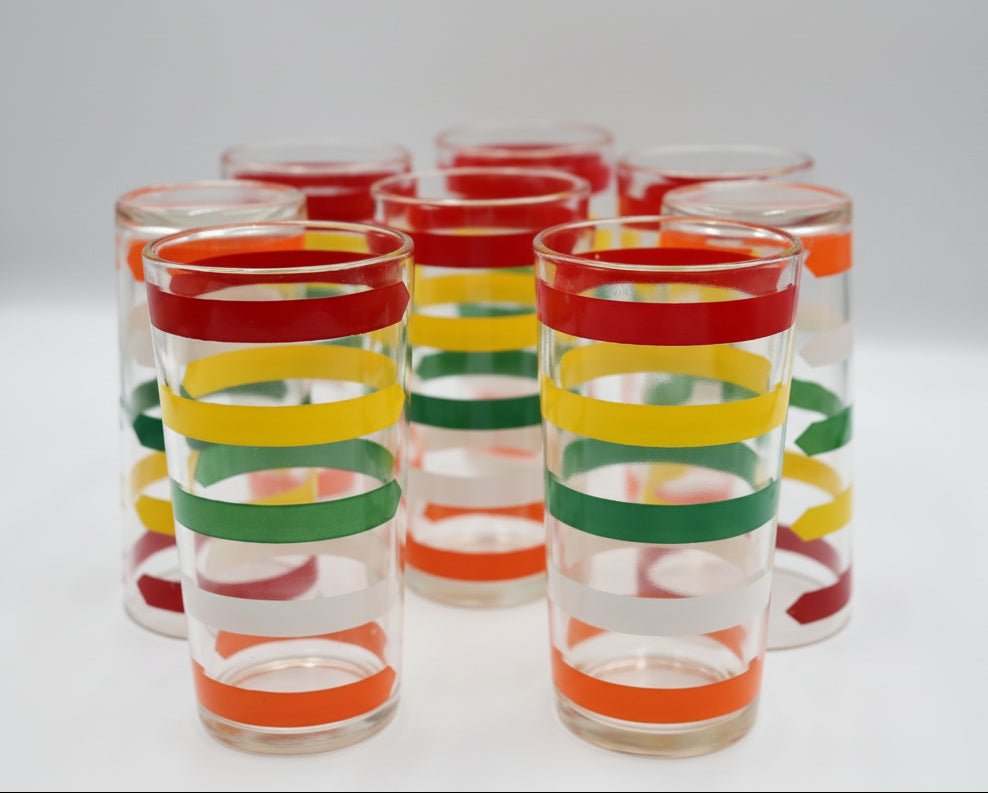 Anchor Hocking Fiesta Stripe Glasses