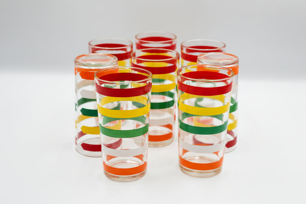 Anchor Hocking Fiesta Stripe Glasses
