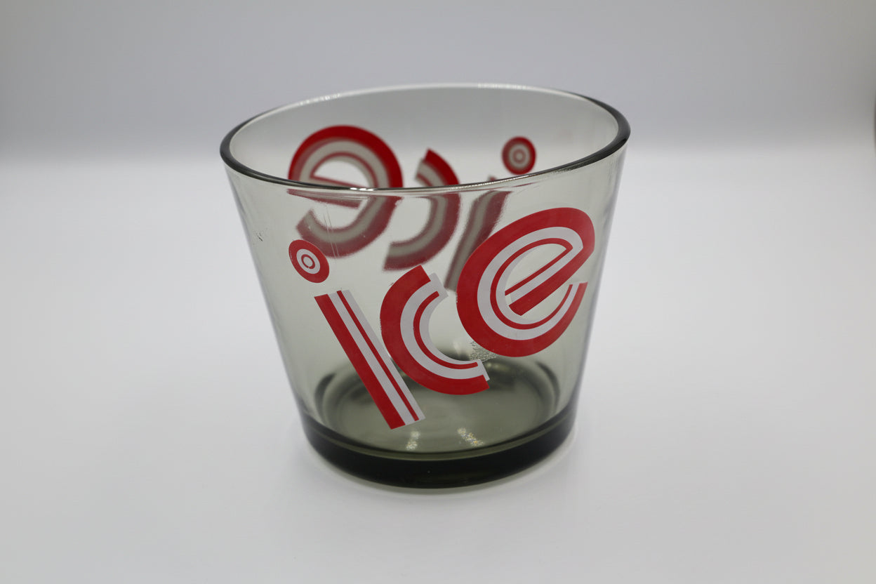 Vintage Federal Glass ‘ICE’ Bucket Bold Retro Barware