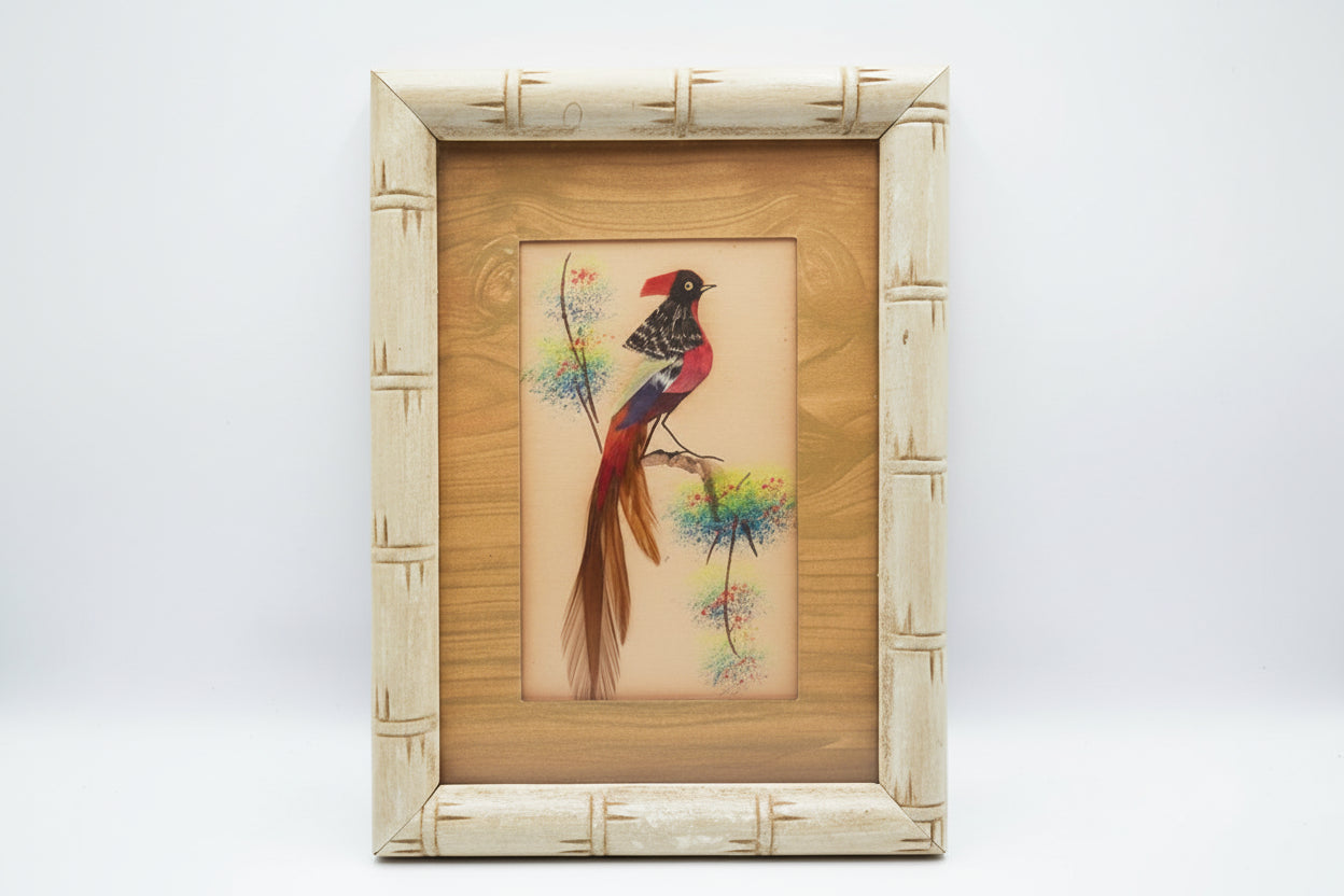 Vintage Feathered Bird‑of‑Paradise 2 Pc Art Set