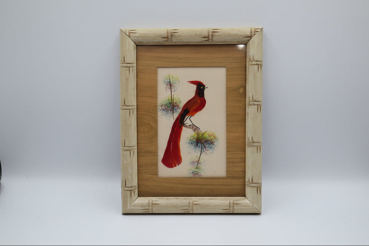 Vintage Feathered Bird‑of‑Paradise 2 Pc Art Set