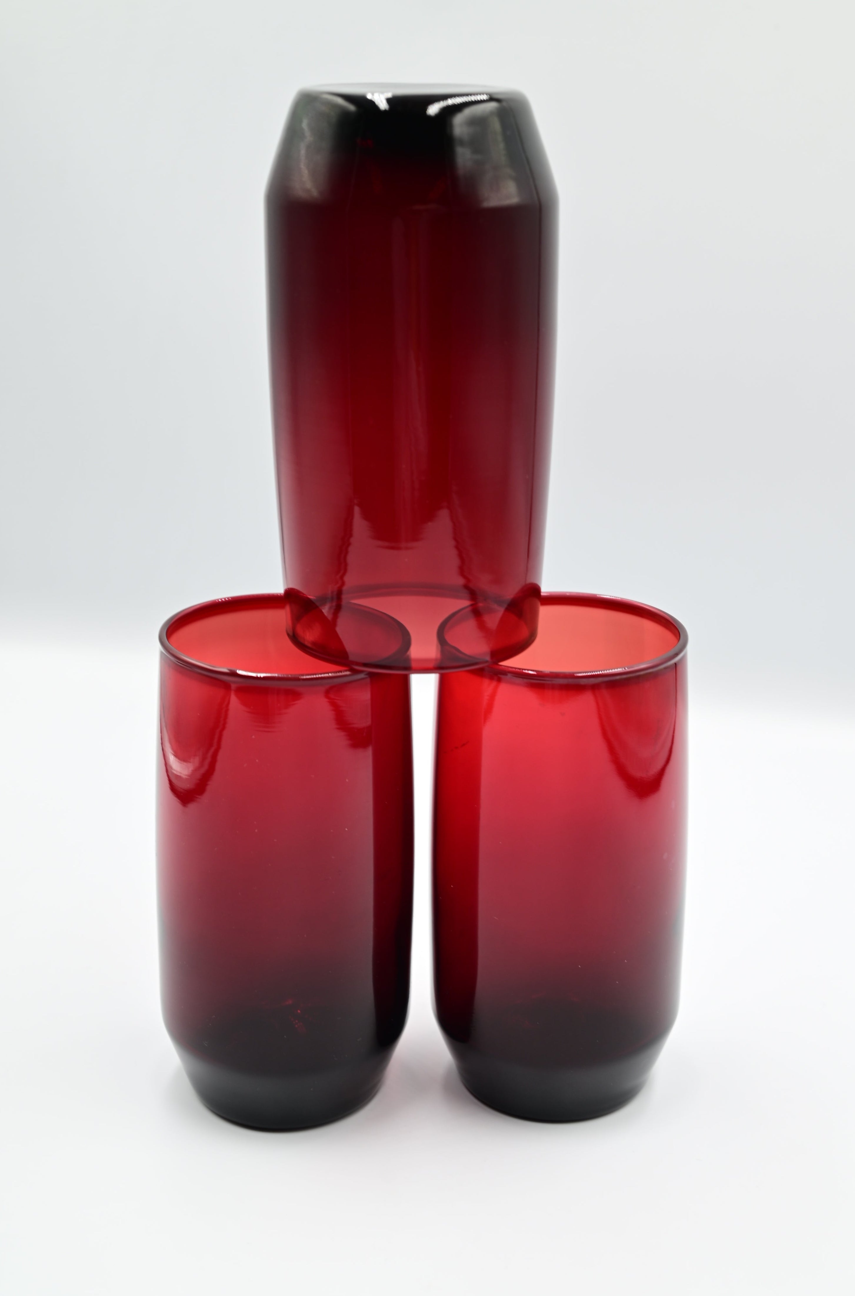 Retro Ruby Red Cocktail Tumblers