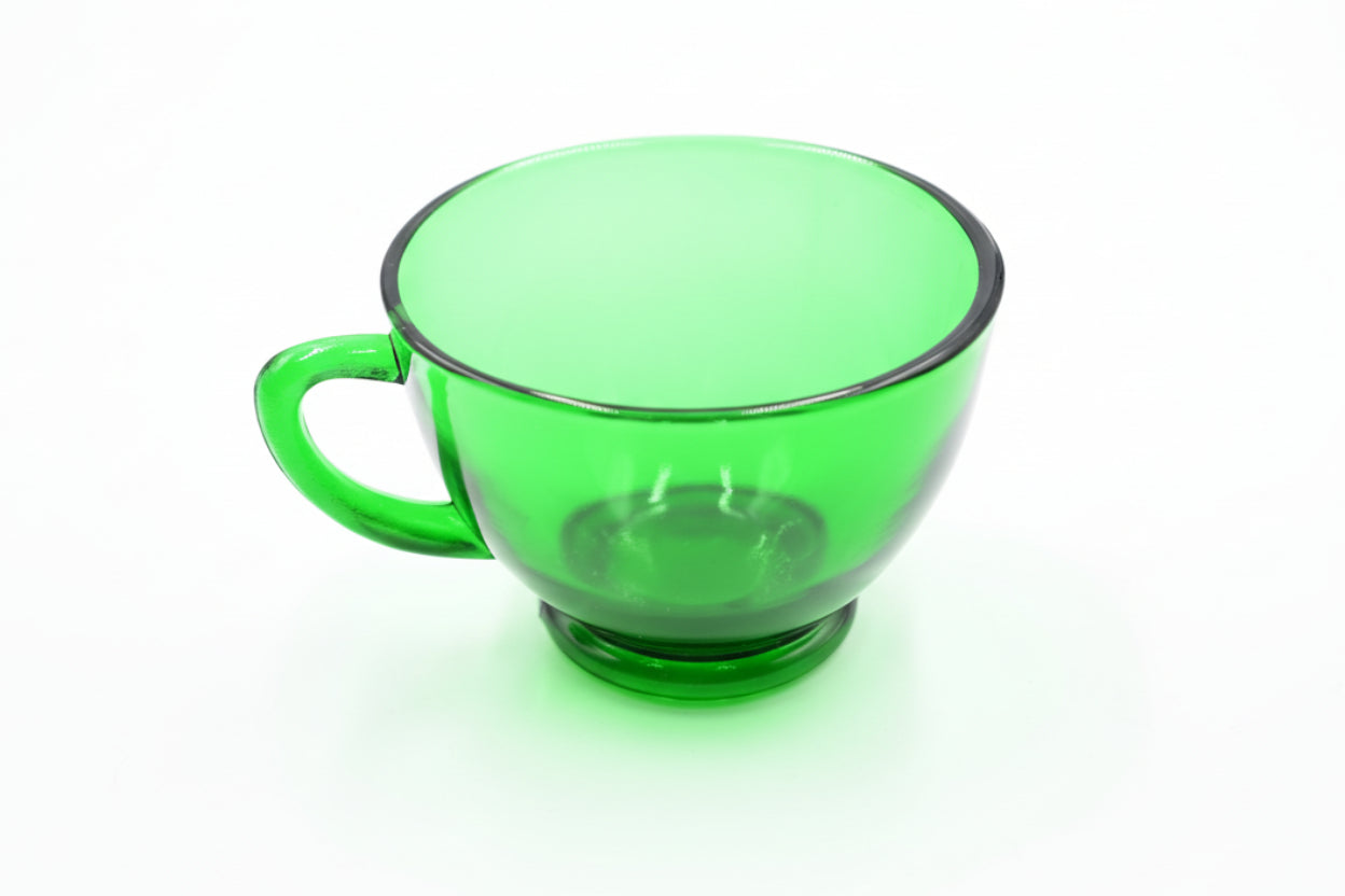 Retro Green Glass Punch/Espresso Cup
