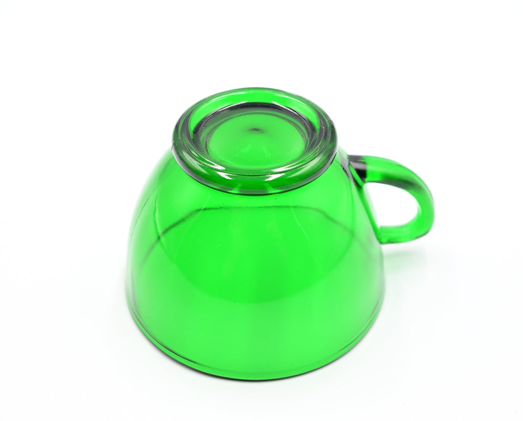 Retro Green Glass Punch/Espresso Cup