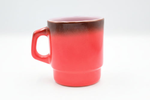 Anchor Hocking Red‑to‑Black Ombré Mug