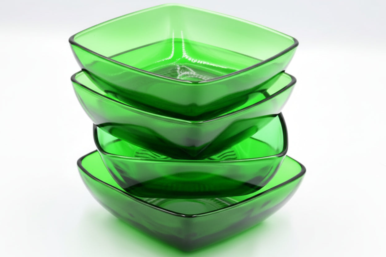 Retro Anchor Hocking Green Square Bowl