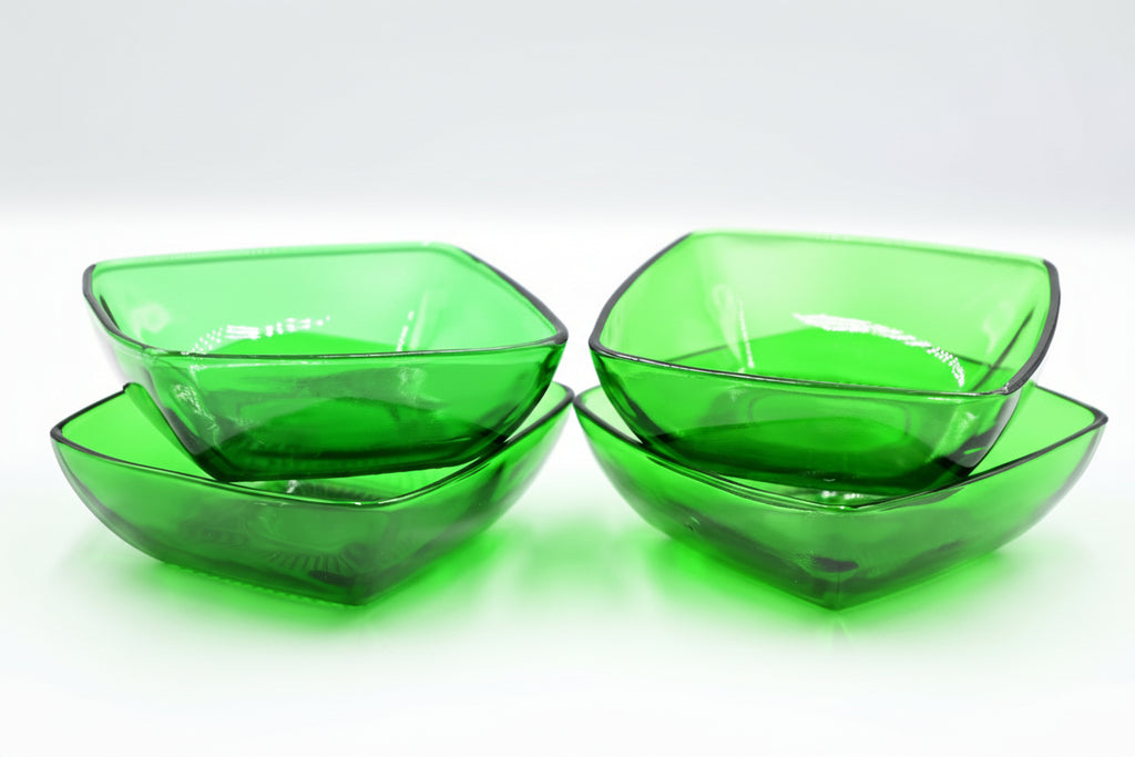 Retro Anchor Hocking Green Square Bowl