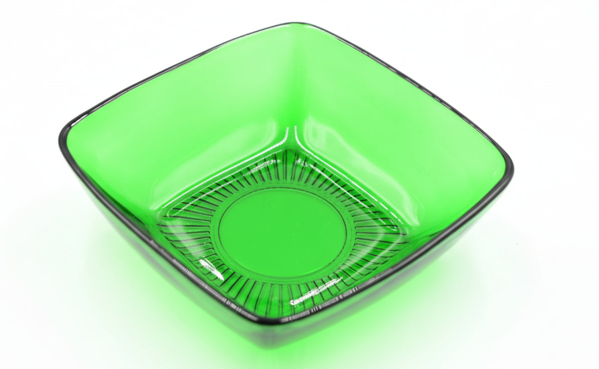 Retro Anchor Hocking Green Square Bowl