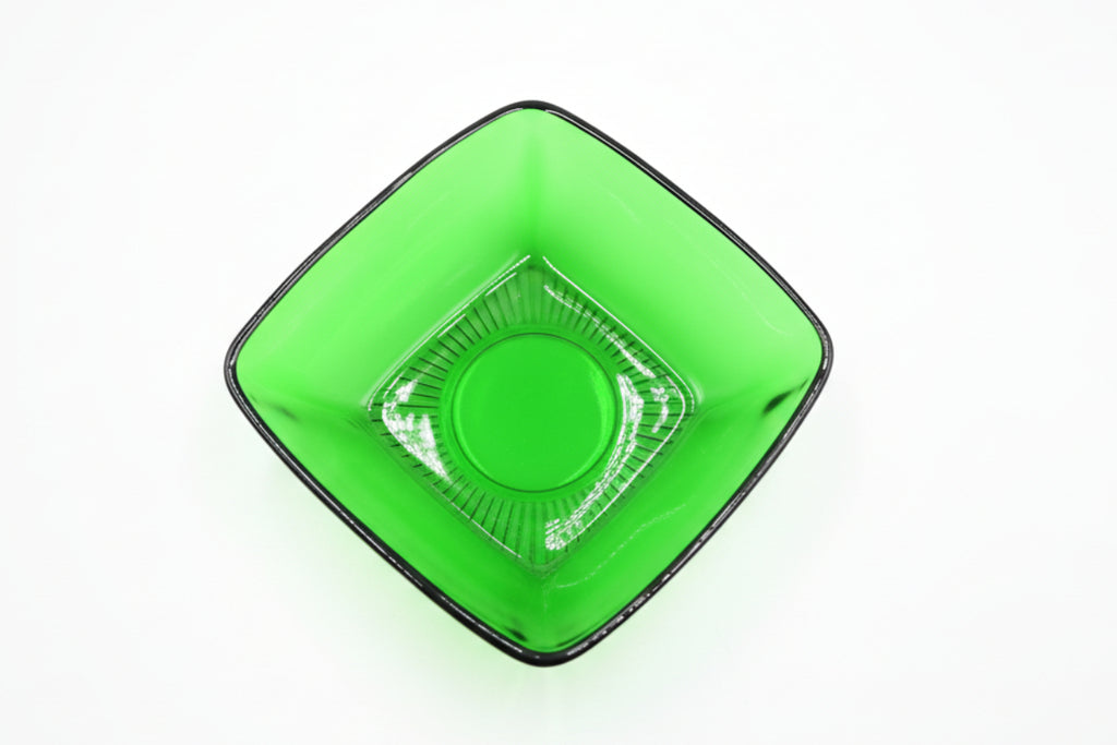 Retro Anchor Hocking Green Square Bowl
