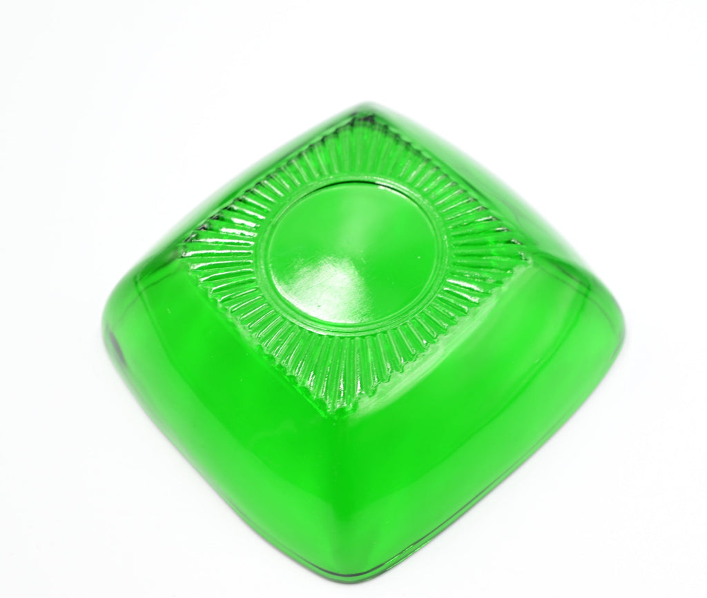 Retro Anchor Hocking Green Square Bowl