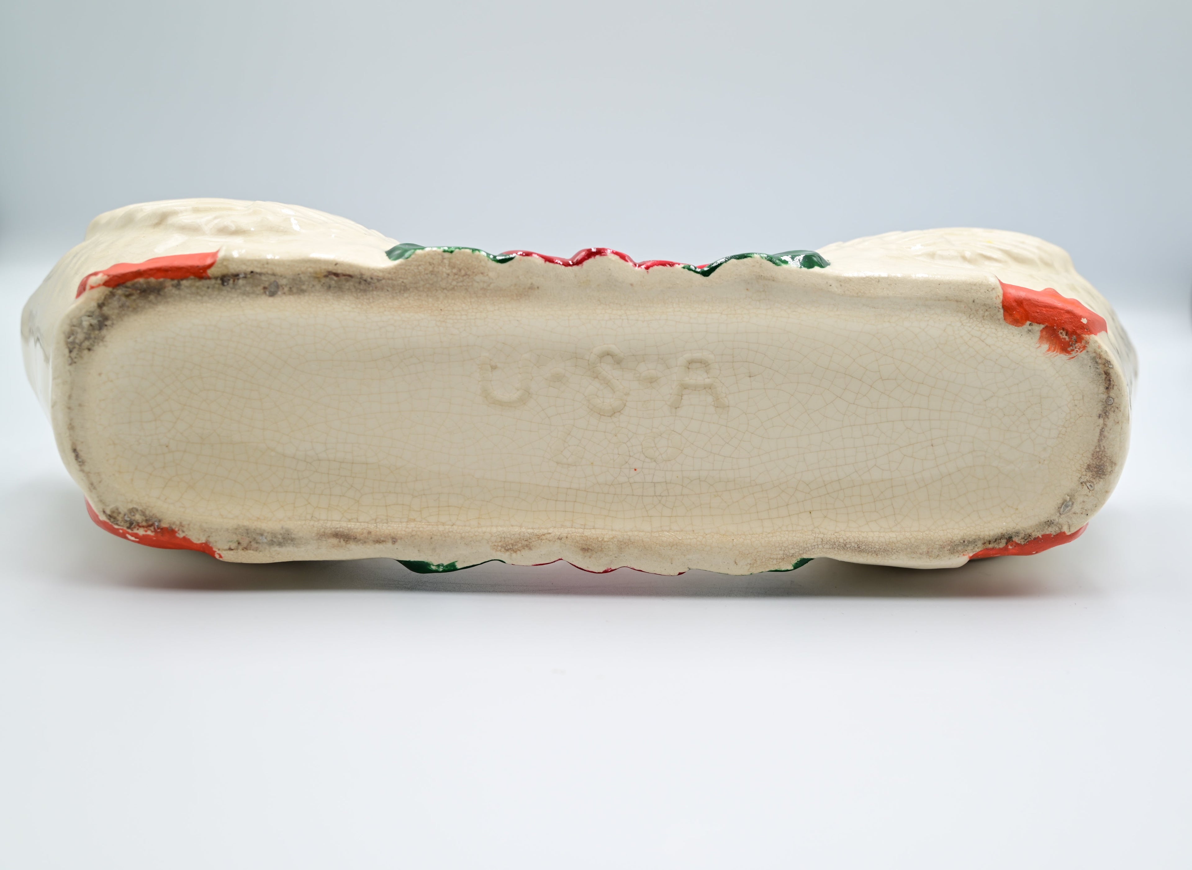 Vintage Cream Ceramic Heart Swan