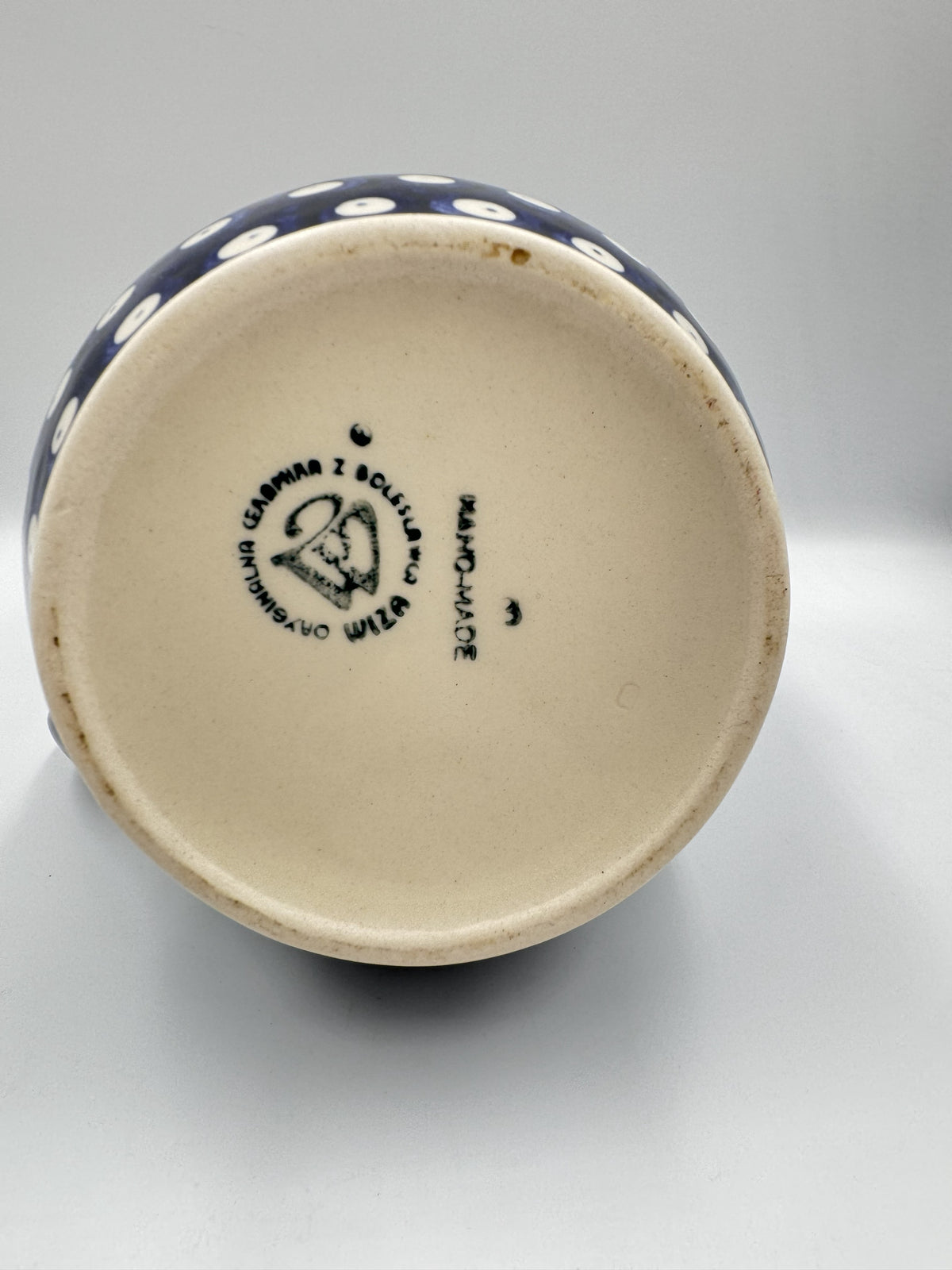 Boleslawiec Polish Pottery Large Blue & White Peacock Pattern Teapot