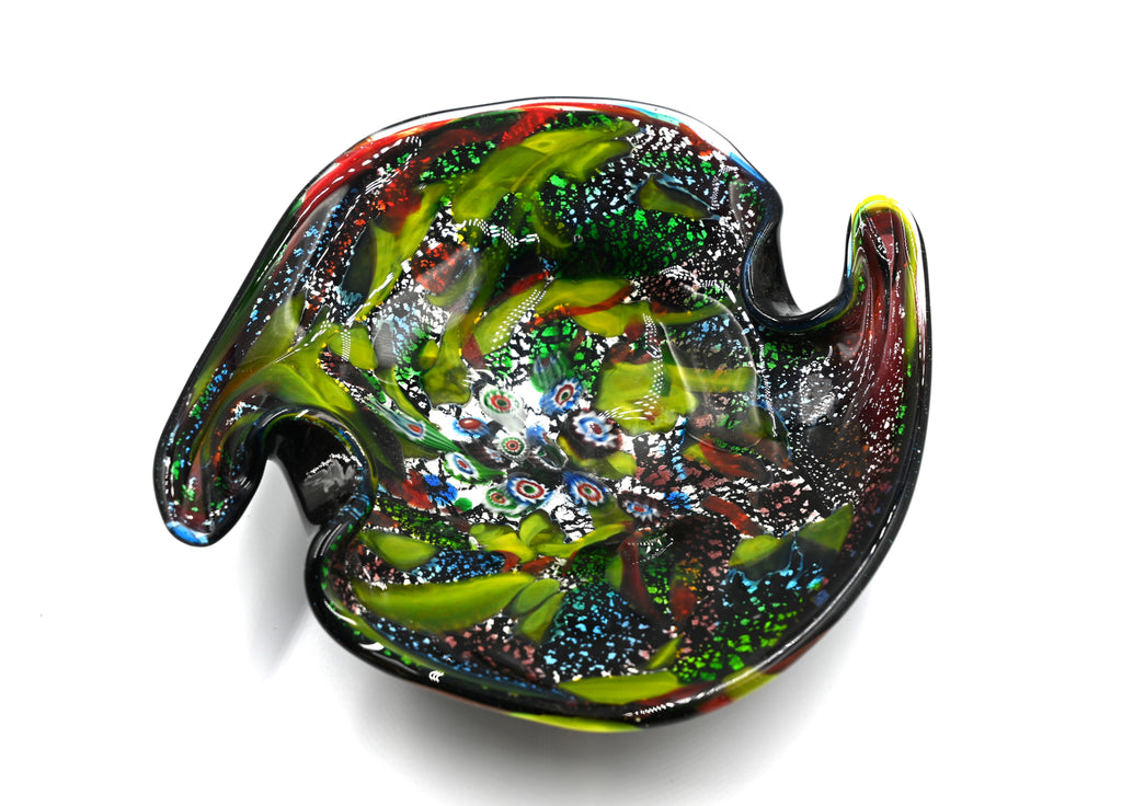 Wild Neon Vintage Bizantino Murano Glass Bowl/Catchall
