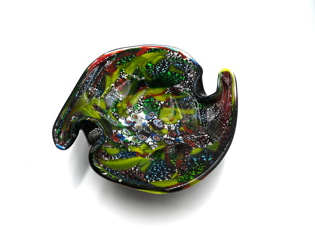 Wild Neon Vintage Bizantino Murano Glass Bowl/Catchall