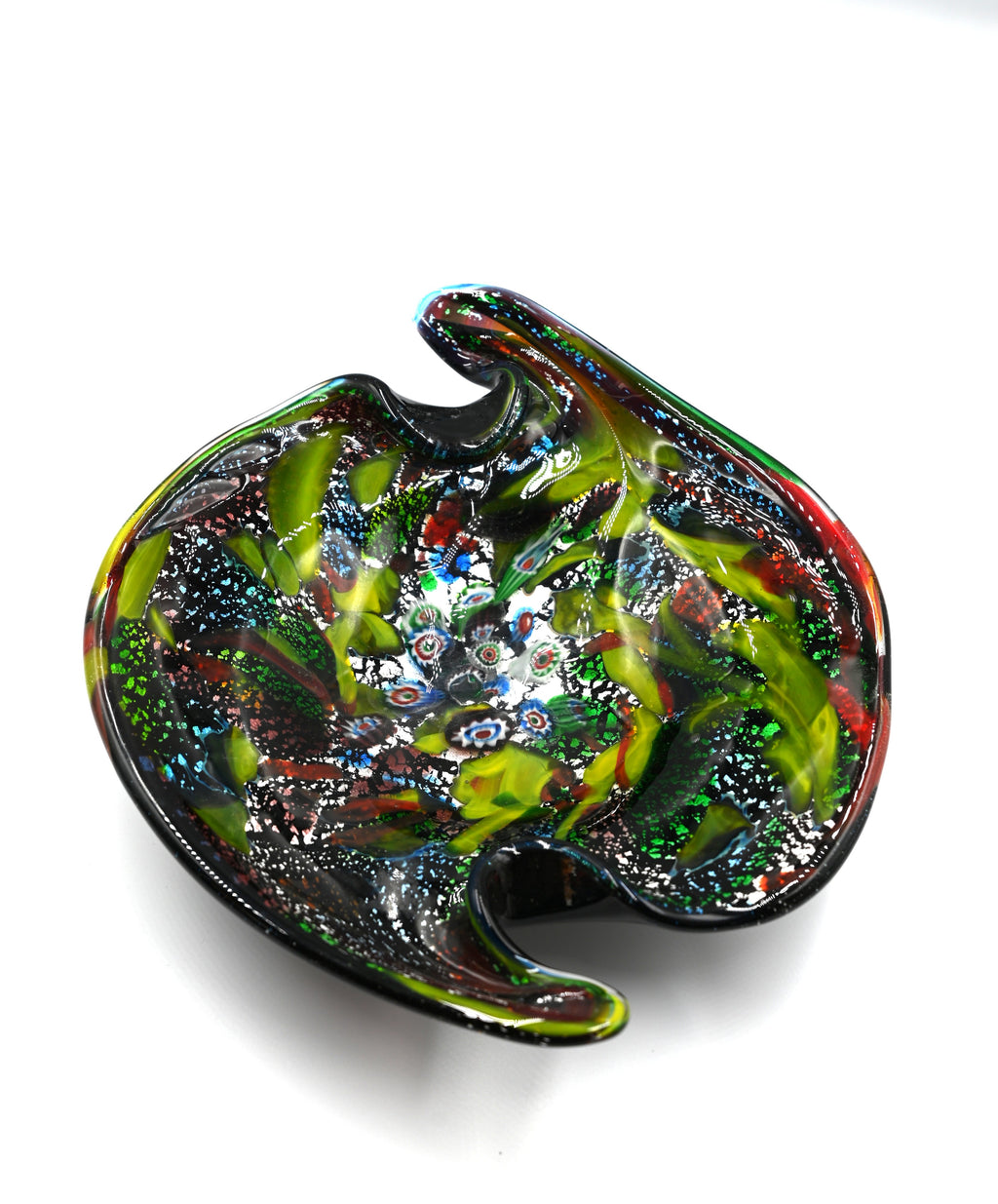Wild Neon Vintage Bizantino Murano Glass Bowl/Catchall