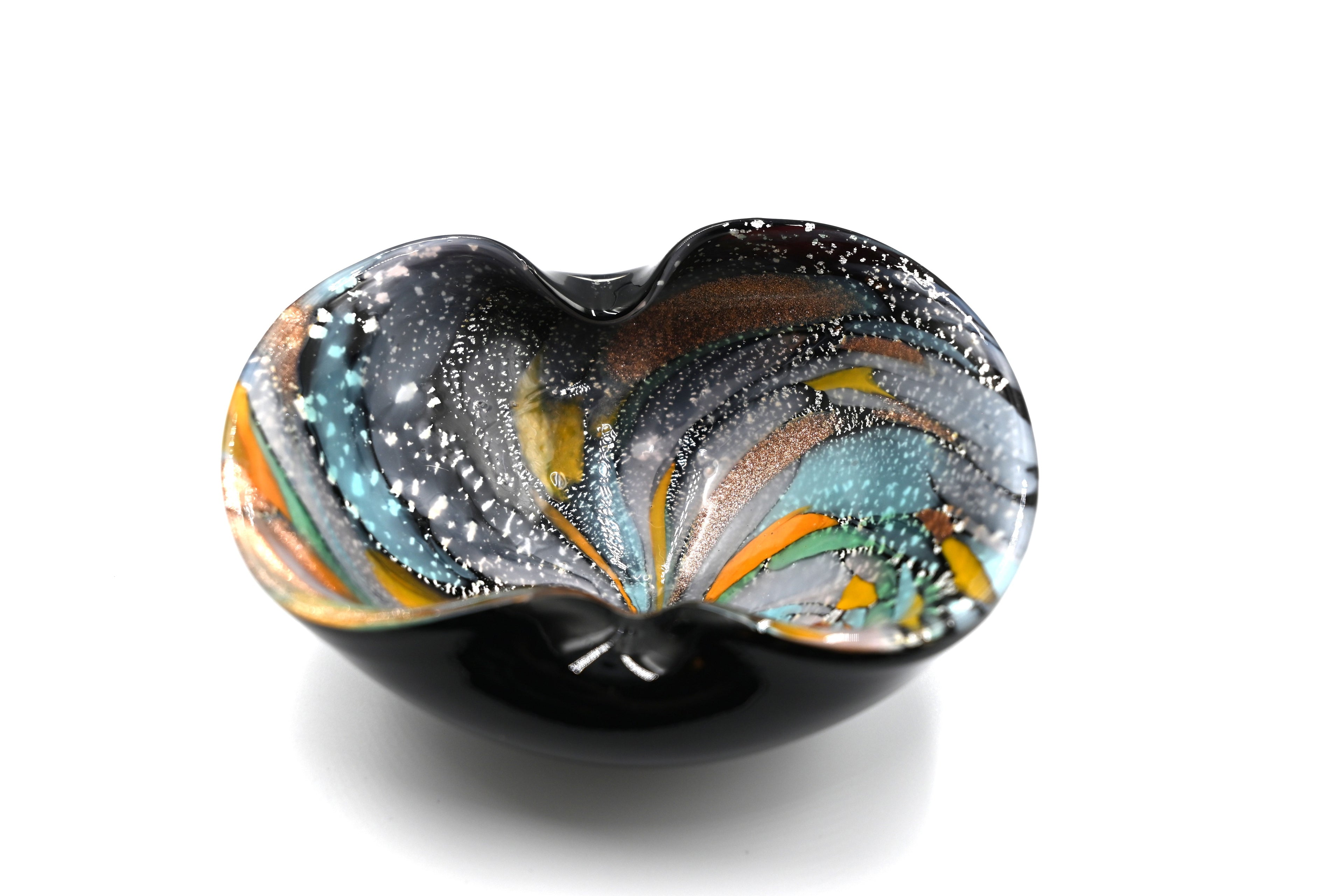 Vibrant Vintage Murano Art Glass catchall/candy dish — Vintage Statement Piece