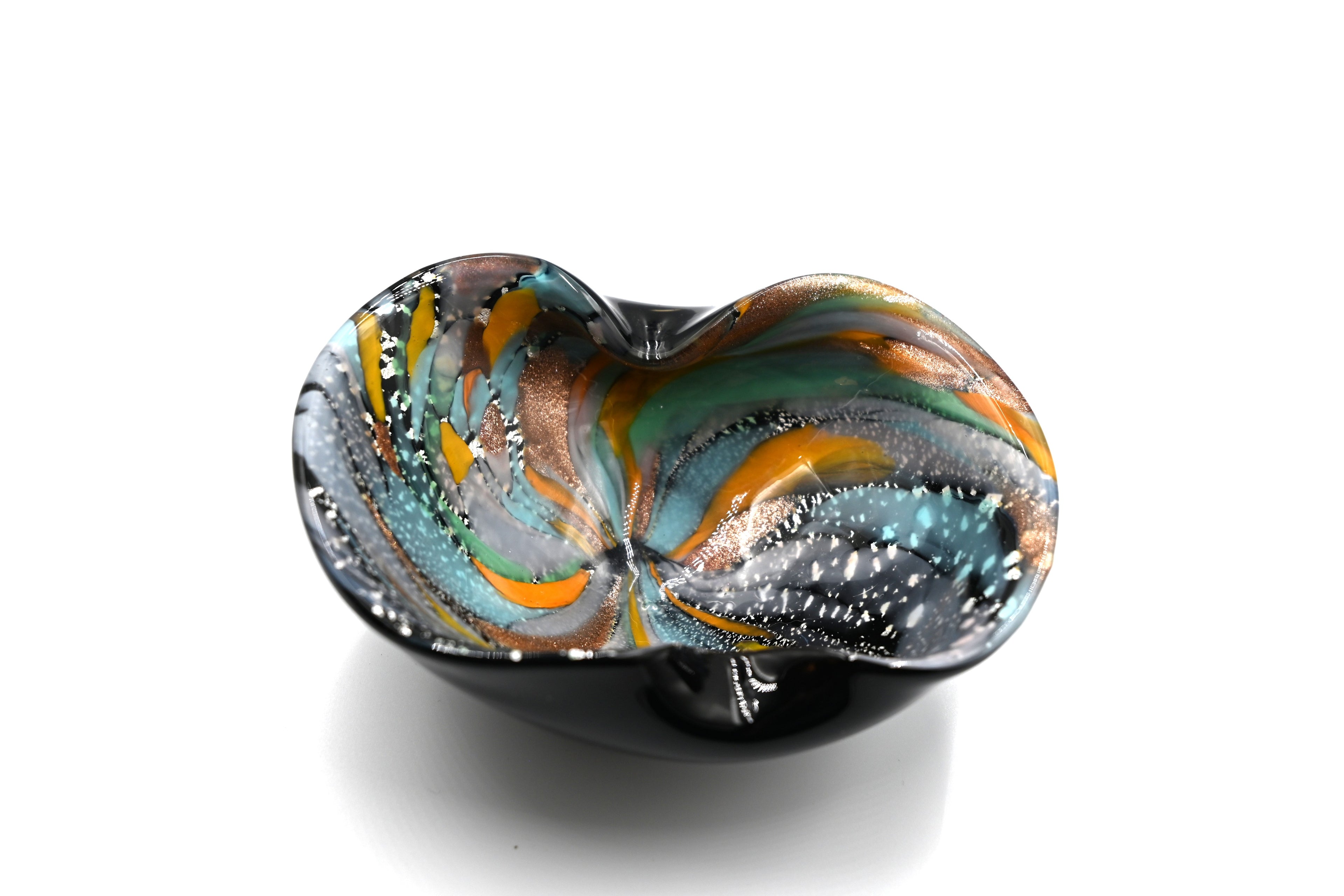 Vibrant Vintage Murano Art Glass catchall/candy dish — Vintage Statement Piece