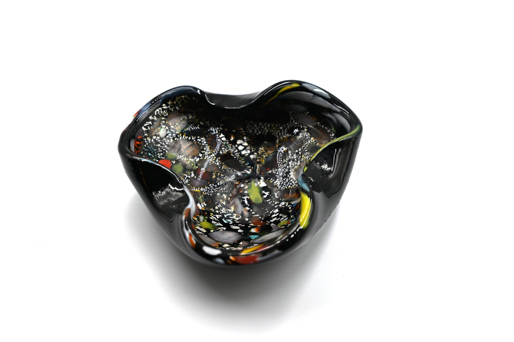 Vintage Murano Tutti Frutti Folded Edge Bowl/Catchall