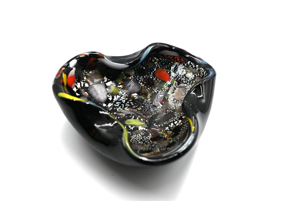 Vintage Murano Tutti Frutti Folded Edge Bowl/Catchall